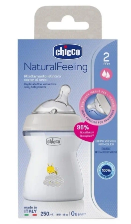 Butelka plastik NaturalFeeling 250ml 2m+ - Chicco
