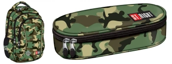 Plecak szkolny 3-komorowy ST.RIGHT MORO + piórnik