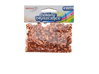 Cekiny błyszczące B 150 miedziany - Brewis