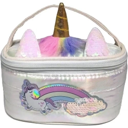 Kosmetyczka puff Jednorożec biała - Nice Group