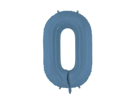 Balon foliowy cyfra 0 86cm granat - PartyDeco