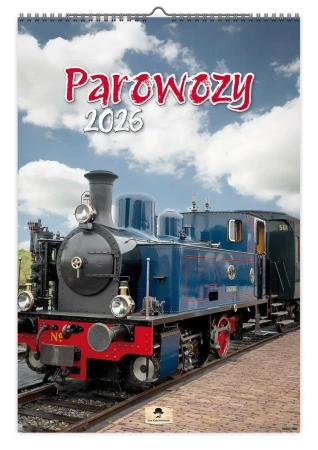 Kalendarz 2026 ścienny parowozy - Pan Kalendarzyk
