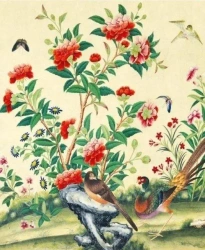 Karnet z kopertą Study of flowers and bird - Museums & Galleries