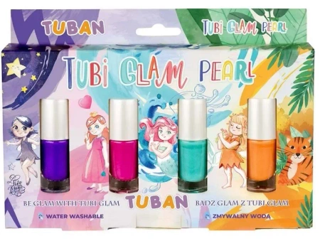 Lakier od paznokci Tubi Glam 4 kolory perłowe - Tuban