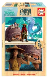 Puzzle 2x25 Raya i ostatni smok drewniane 110524 - Educa