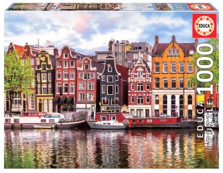 Puzzle 1000 Tańczące domy Amsterdam 109546 - Educa