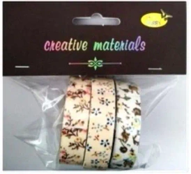 Taśmy materiałowe kwiaty 3szt - Galeria Hobby