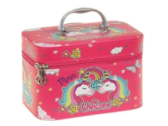 Kuferek M z lusterkiem na zamek Unicorn 21x14x13cm - ADAR