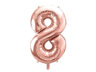 Balon foliowy 8 86cm różowe złoto - PartyDeco