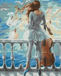 Malowanie po numerach - Muzyczna dziewczyna 40x50 - Twoje Hobby