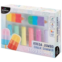 Kreda jumbo lody summer 8 elementów KIDEA - DERFORM