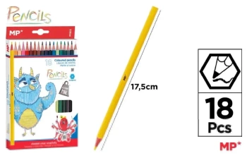 Kredki ołówkowe 18 kolorów - MP Main Paper