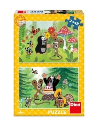 Puzzle dla dzieci Krecik i Myszka w ogrodzie - Dino Toys