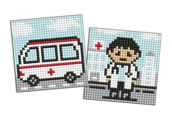 Diamentowa mozaika Kids naklejka - Zawód Lekarz - Ideyka