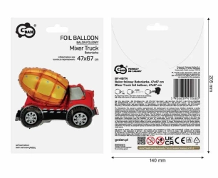 Balon foliowy Betoniarka 47x67cm - Godan