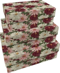 Pudełka ozdobne Dalia fioletowa 3szt - Skona Ting