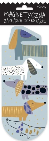 Zakładka magnetyczna owal Szare psy - Henry