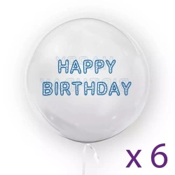 Zestaw 6 sztuk - "Happy Birthday"