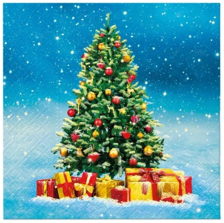 Serwetki świąteczne Christmas Tree Gifts 33x33 cm (20 sztuk)