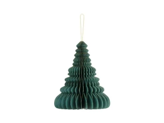 Bombka papierowa honeycomb Choinka zieleń 20cm - PartyDeco