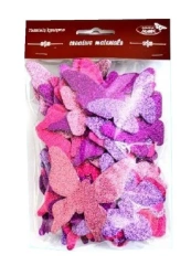 Motyle brokatowe 52szt - Galeria Hobby