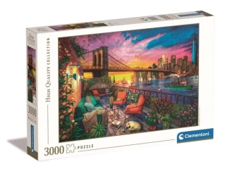 Puzzle 3000 Manhattan Balcony Sunset - Clementoni