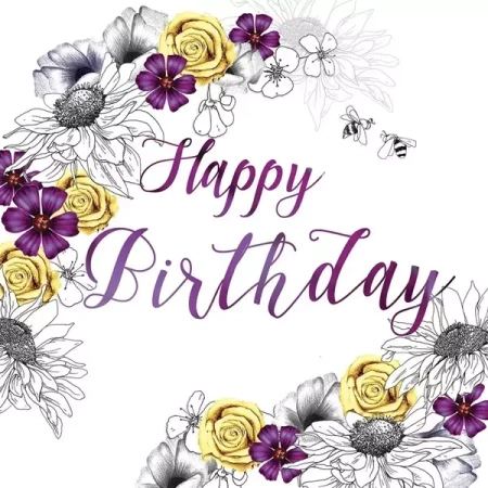 Karnet Swarovski kwadrat CL1412 Urodziny kwiaty - Clear Creations