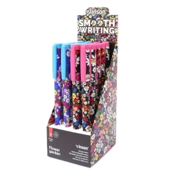 Długopis z zatyczką Fashion Flower nieb. (20szt) - Titanum