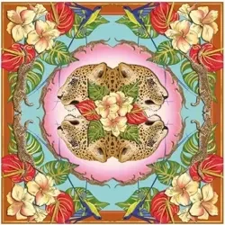 Karnet kwadrat z kopertą Leopards & Hummingbirds - Museums & Galleries