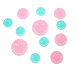 Naklejki fluorescencyjne - Buźki 12szt - Fandy