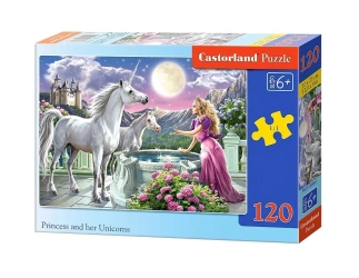 Puzzle 120 Księżniczka i jej jednorożce CASTOR - Castorland