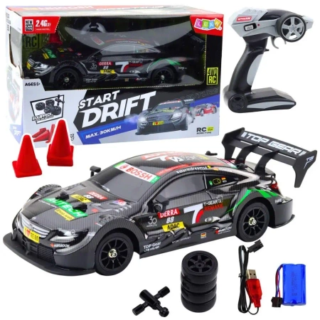 Wyścigówka driftowa R/C czarna 30km/h 1:16 - Leantoys