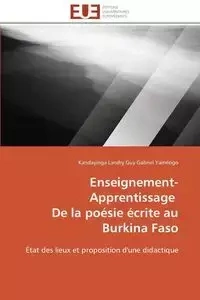 Enseignement-apprentissage   de la poésie écrite au burkina faso - GABRIEL YAMEOGO-K