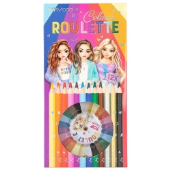 Kredki z ruletką do losowania koloru Top Model 12 kolorów 12103A - DEPESCHE