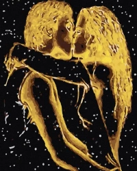 Malowanie po numerach + złota farba - Miłosna... - Twoje Hobby