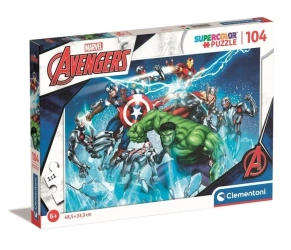 Puzzle 104 Super Kolor Marvel Avengers - Clementoni