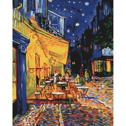 Malowanie po numerach BRUSHME 40x50cm Nocna kawiarnia w Arles Vincent van Gogh