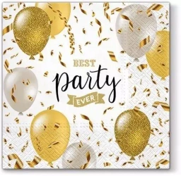 Serwetki papierowe, złote confetti (20 sztuk)