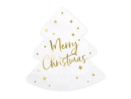 Serwetki Choinka Merry Christmas 16x16,5cm 20szt - PartyDeco