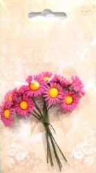 Margerytki papierowe 10szt różowe - Galeria Hobby