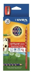Kredki Groove 12 kolorów + temperówka - Lyra