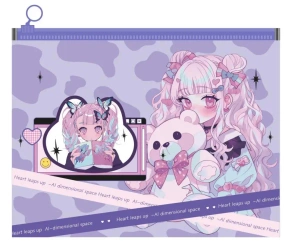 Teczka z suwakiem B5 Manga Pink Fantasy mix M&G