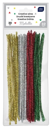Druciki kreatywne 30cm Metallic 32szt - INTERDRUK