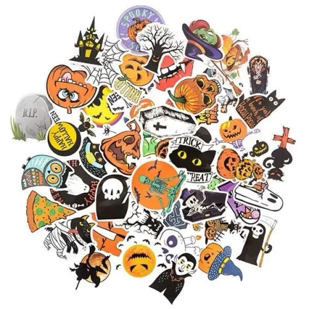 Naklejki winylowe Halloween 6-8cm 50szt - Dalprint