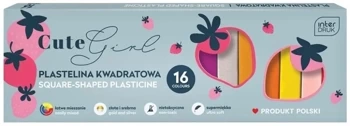 Plastelina kwadratowa 16 kolorów Cute Girl - INTERDRUK