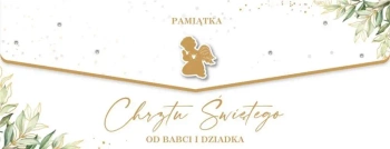 Karnet Chrzest od babci i dziadka - Armin Style