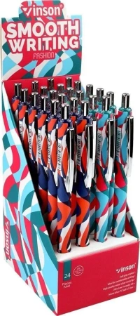 Długopis automat. Fashion K38 niebieski (24szt) - Titanum