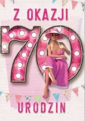 Kartka okolicznościowa Urodziny 70 - Trend