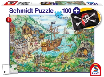 Puzzle 100 Zatoka piratów + flaga 108665 - Schmidt Puzzle