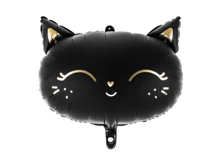 Balon foliowy Kotek 48x36cm czarny - PartyDeco